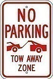 12" x 18" x 0.080 Aluminum Sign: NO PARKING - TOW AWAY ZONE (with Graphic)