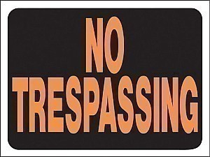 Plastic No Trespassing  Signs - 12" x 9" - Hy-GLO