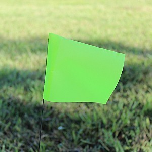 4" x 5 LIME GLO Flag In Use