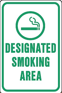 Alum. SMOKING AREA Signs