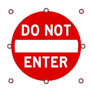 Lighted DO NOT ENTER Signs - Various Sizes