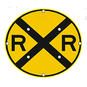 Lighted RAILROAD CROSSING Signs - 30" Dia.