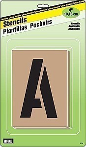 Carded Number and Letter Stencils
