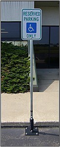 Flexpost - Standard Spring System at Handicap Parking Stall