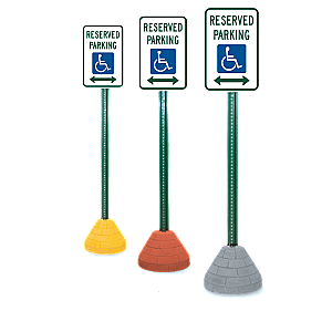 Substiwood sign bases are perfect for parking signs