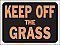 Plastic KEEP OFF THE GRASS Signs - 12" x 9" - Hy-GLO
