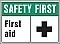 HD Poly FIRST AID Signs - 14" x 10"
