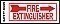 Self-Adhesive Vinyl FIRE EXTINGUISHER Sign (Left or Right) - 10" x 4"