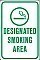 Alum. SMOKING AREA Signs