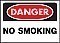 14" x 10" Heavy-Duty Polyethylene OSHA Sign:  DANGER - NO SMOKING