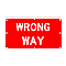 Lighted WRONG WAY Signs - 36" x 24"