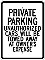 18" x 24" x 0.080 Aluminum Sign:  PRIVATE PARKING - UNAUTHORIZED CARS WILL BE TOWED...   