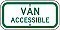 Alum Van Accessible Sign R7-8P-G - 12" x 6" x 0.080
