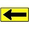Alum ONE-DIRECTIONAL ARROW (Interchangeable)   |   Various Sizes x 0.080 Thick  - W1-6