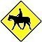 Alum. EQUESTRIAN CROSSING AHEAD Sign    |   Various Sizes x 0.080 Thick  -   W11-7